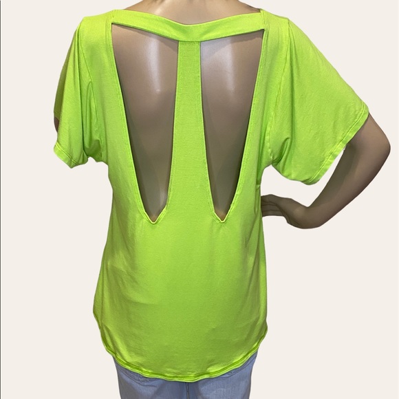 Trina Turk Recreation Workout Athletic Shirt Top with Back Cutouts Sz Small EUC - Picture 3 of 5